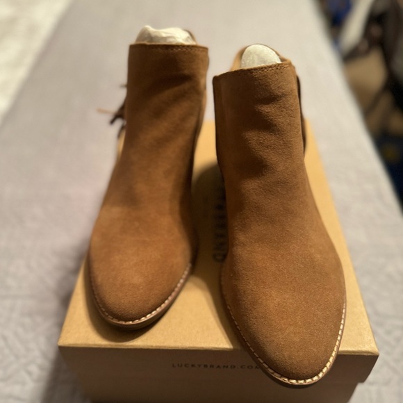 Lucky Brand Felisie Honey Suede Booties - Picture 6 of 8